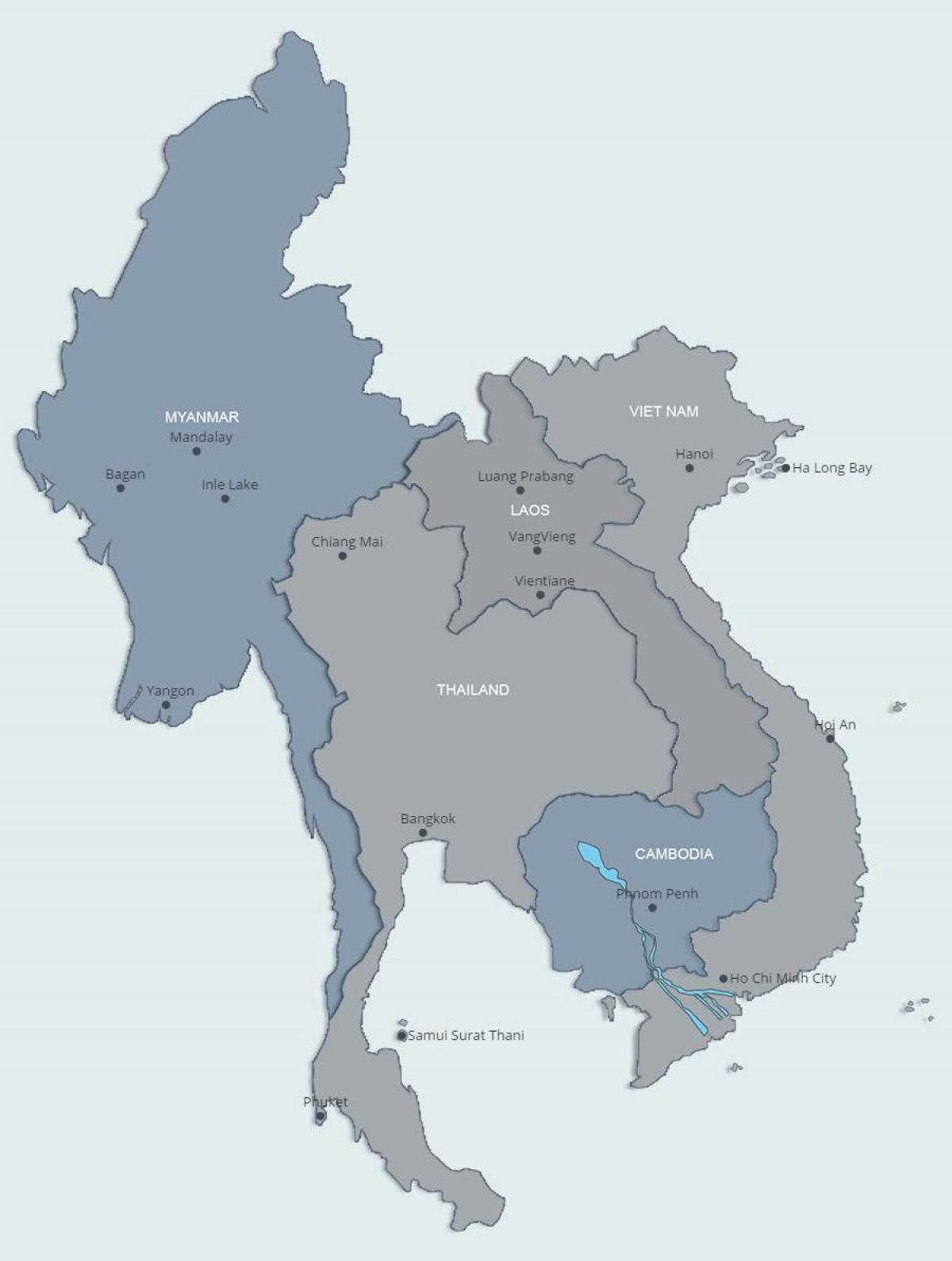 Map of northern laos
