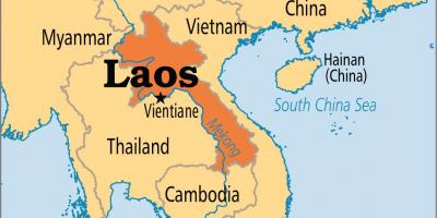 Laos country in world map