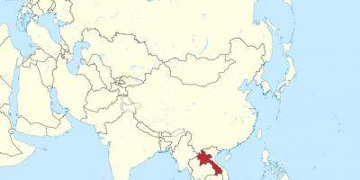 Map of laos asia