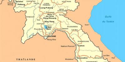 Detailed map of laos
