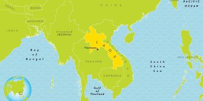 Laos location on world map