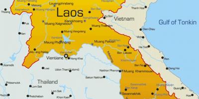 Laos on a map