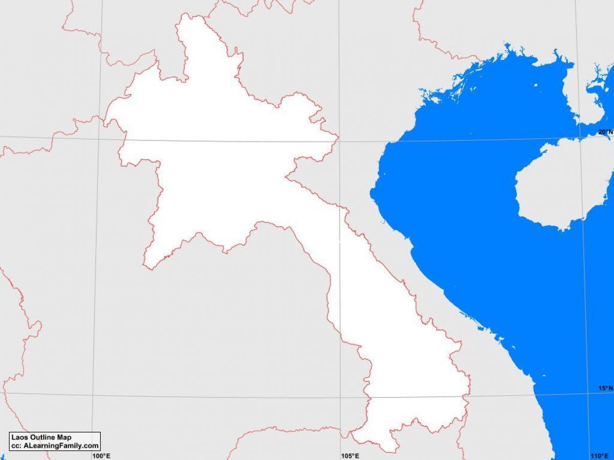 Map of laos outline