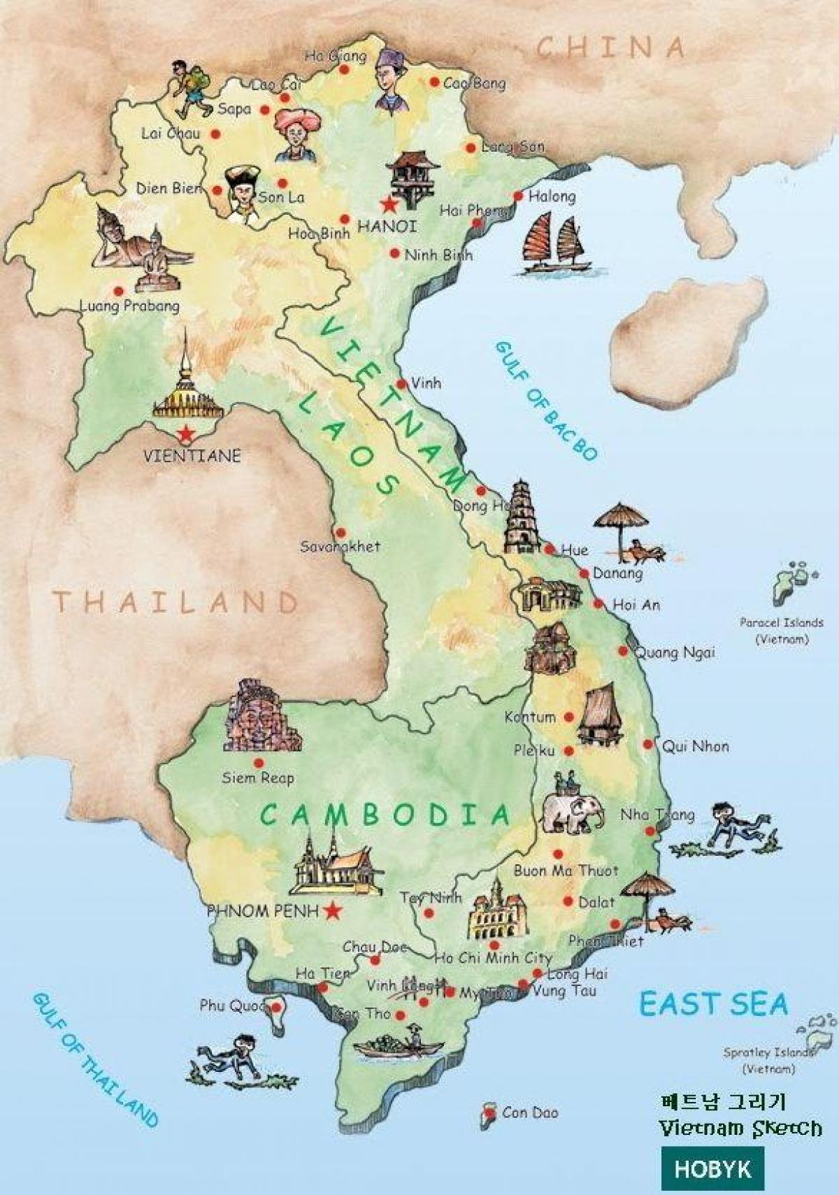 laos attractions map