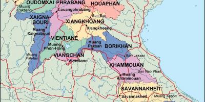 Laos political map