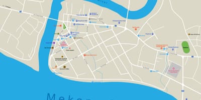 Pakse map laos
