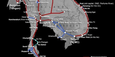 Laos railway map