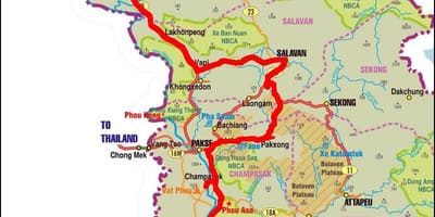 Map of savannakhet laos