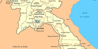 Map of southern laos